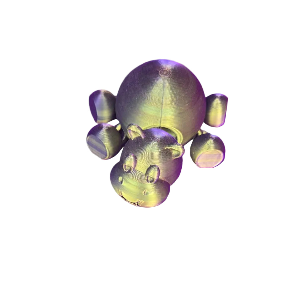 Flexi Hippopotamus 3D Printed Fidget Toy | DS Customs