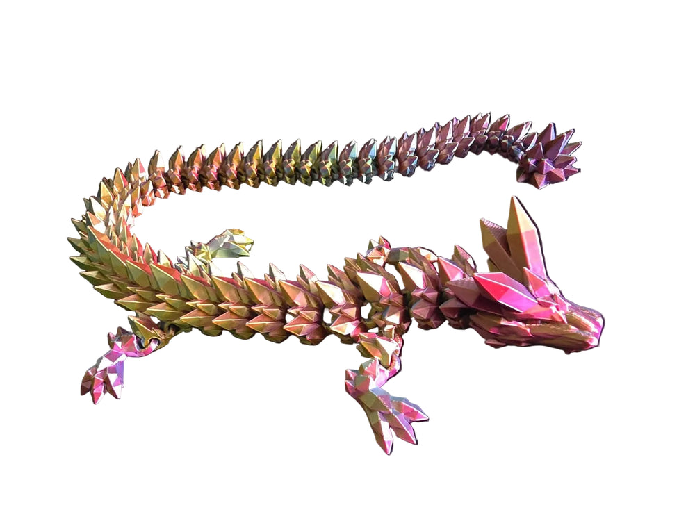 Large 60cm Crystal Dragon 3D Printed Articulated Figure | DS Customs