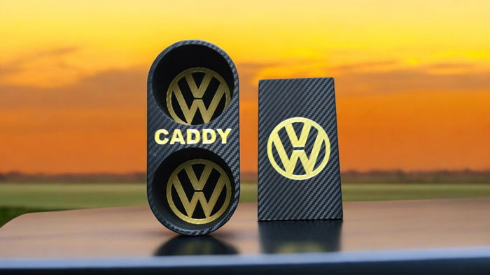 Caddy Cupholder + Coin Tray - Carbon Fibre Effect
