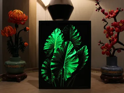 Tropical Leaf Cluster Lithophane