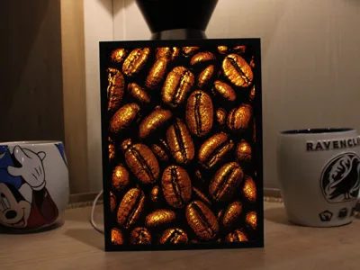 Coffee Beans Lithophane
