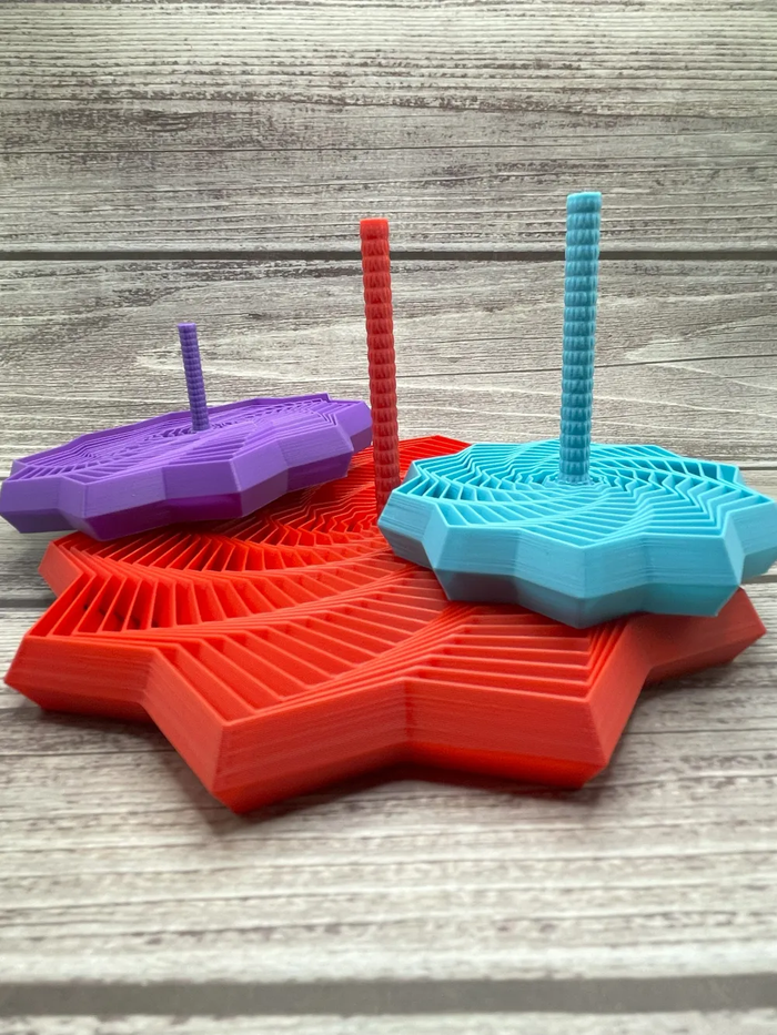 Medium Expanded Sensory Fidget Star - with handle