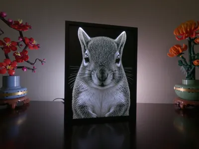 Squirrel Portrait Lithophane