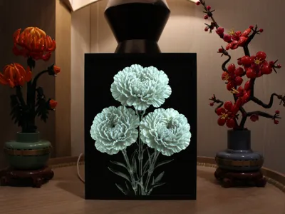 Carnation Bouquet Lithophane