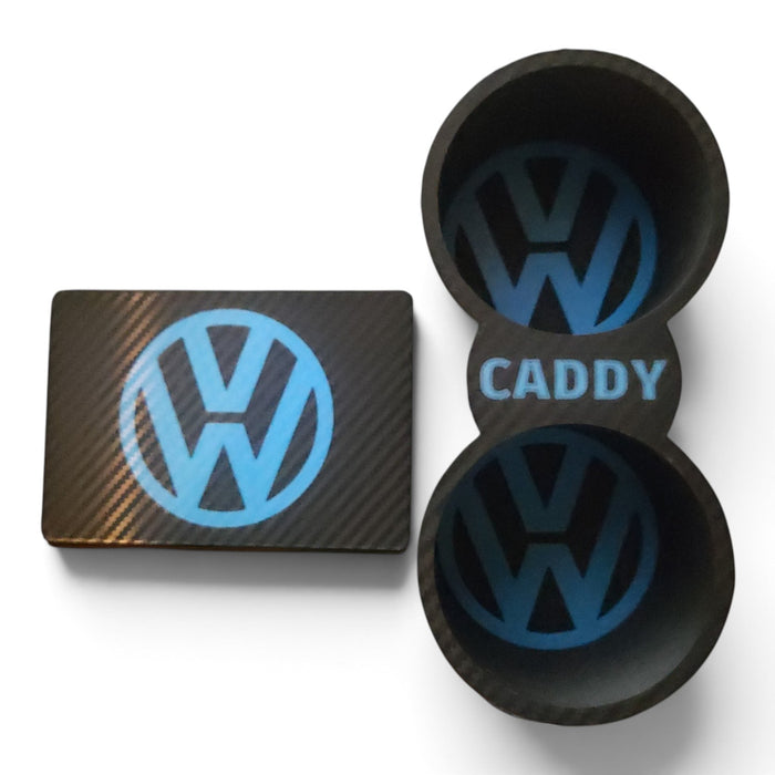 Touran Cupholder + Coin Tray - Carbon Fibre Effect